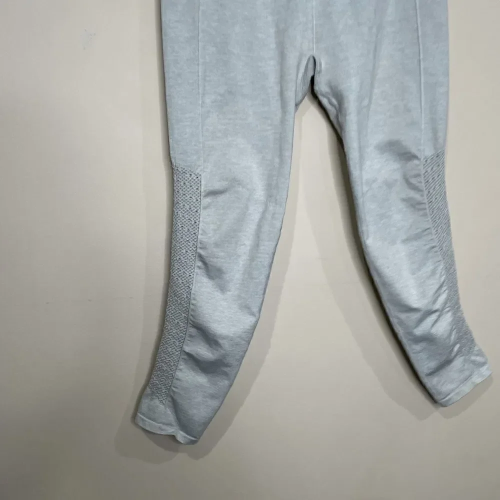 Fabletics Light Grey Seamless Vented Detail Leggings Crops